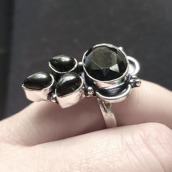 New Black Onyx 925 Silver Ring. - Picture 12 of 16